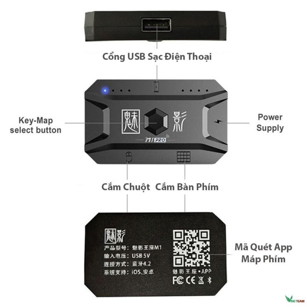 MEIYING M1 PRO - Bộ chuyển đổi chơi game PUBG Mobile, Free Fire, COD giá rẻ tốt nhất hỗ trợ chip MediaTek -DC4333