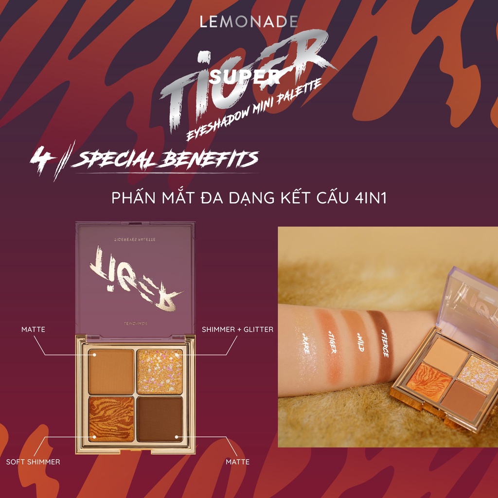 Bảng phấn mắt Lemonade SuperTiger Eyeshadow Mini Palette 8.8g