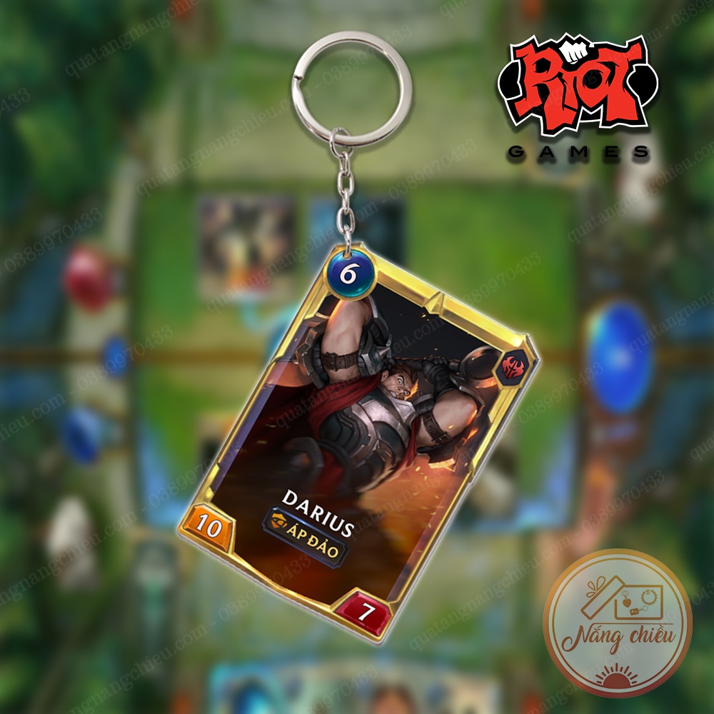Móc khóa Dày In Sắc Nét 2 Mặt thẻ game Huyền thoại Runeterra ☘️Quà Tặng Nắng Chiều☘️