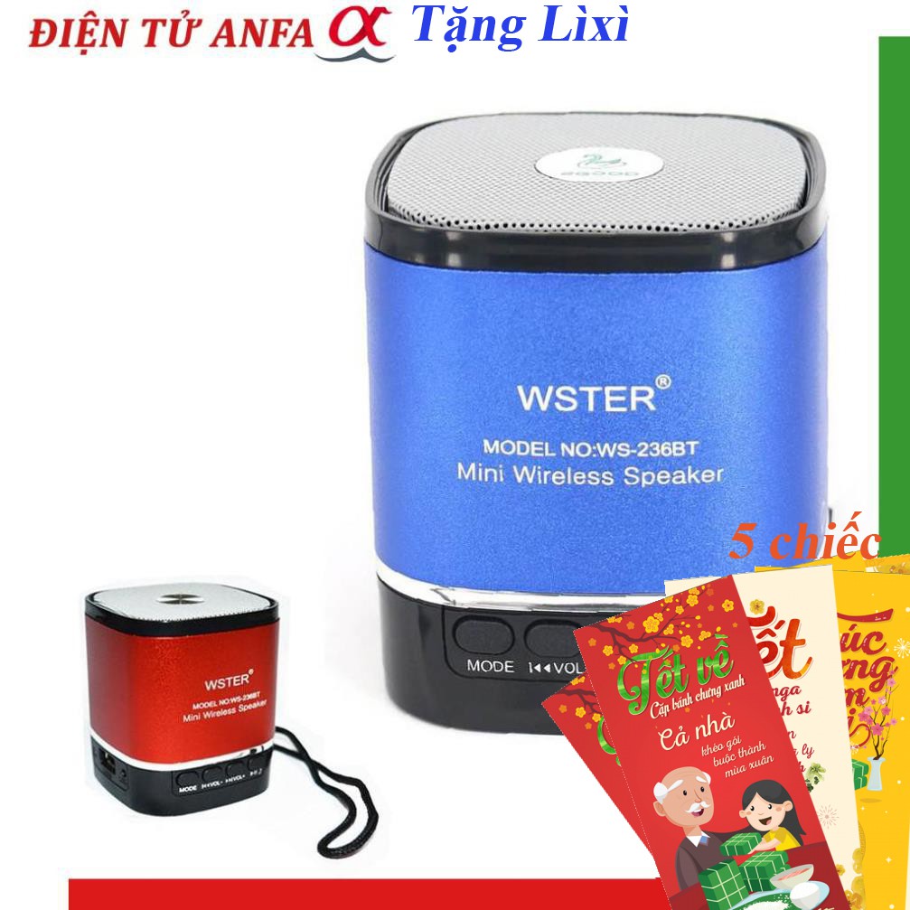 Loa bluetooth mini WS201 chính hãng WSTER Loa nghe nhạc nhỏ gọn âm thanh cực chuẩn - Bảo hành 3 tháng