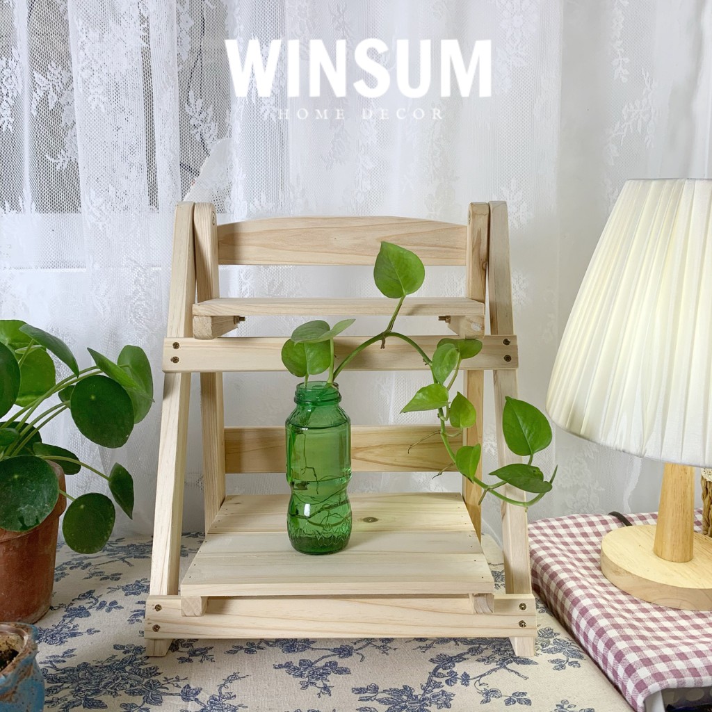 Kệ gỗ đựng chậu hoa, đồ dùng - Winsum.decor