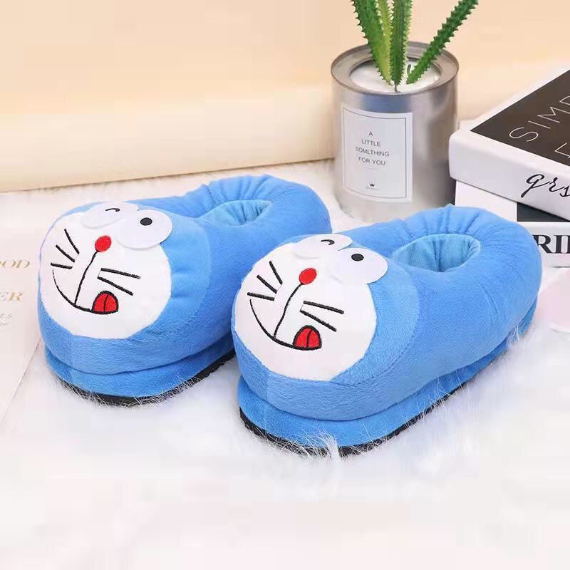 Dép bông mang trong nhà mùa đông siêu dễ thương hình Doremon fullsize từ 25-44 dành cho nam nữ