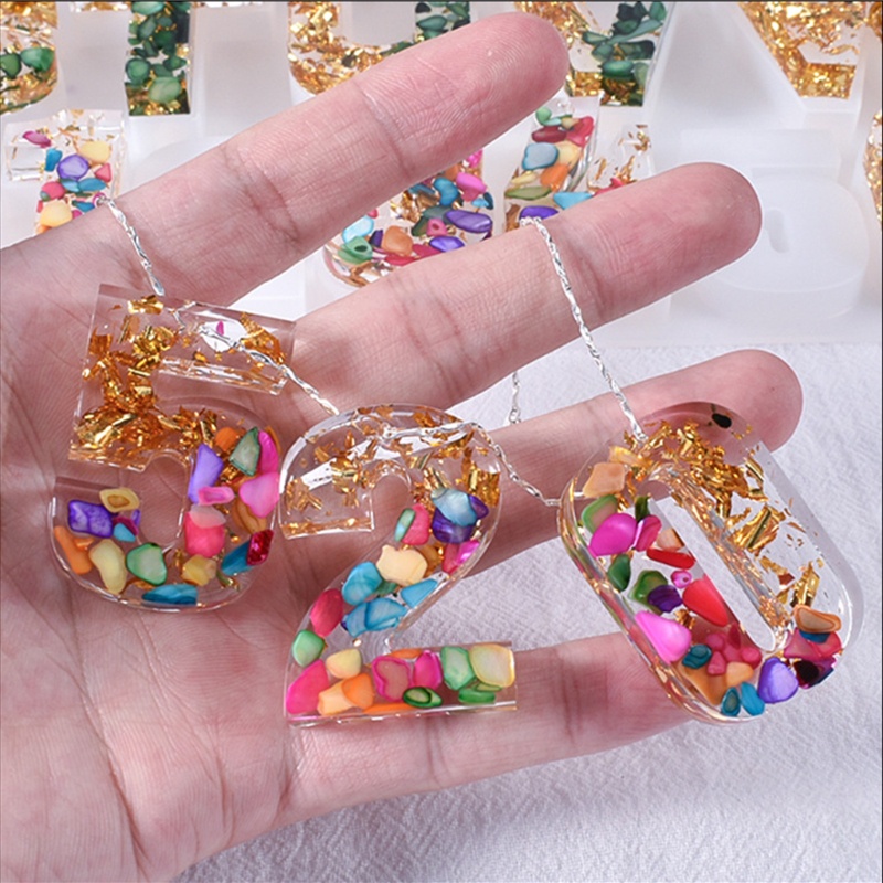 Khuôn Silicone Bóng Làm Móc Khóa Hình Chữ Cái Tiếng Anh DIY