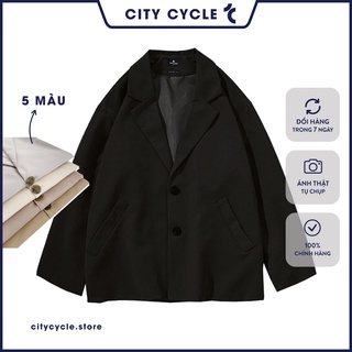 Áo khoác Blazer nam nữ City Cycle - Áo vest nam Unisex 2 lớp kaki cao cấp Local Brand