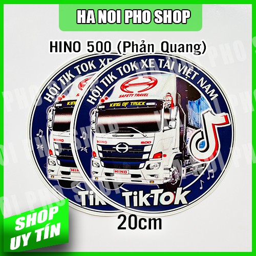 02 Tem dán Xe Tải HINO 500 Đà Lạt- Tik Tok xe tải, Phản quang 3M kèm quà tặng 10k