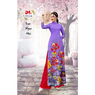 Vải áo dài hoa phượng