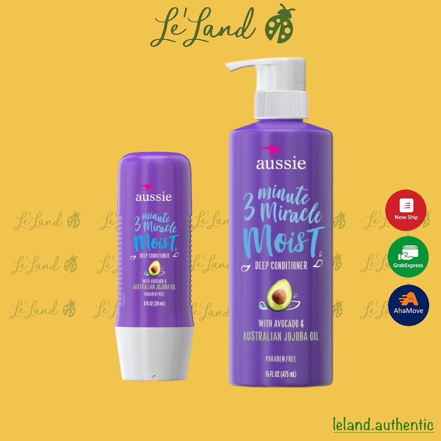 Bill US - Dầu xả 3 phút Aussie 3 Minute Miracle Moist Deep Conditioner 236ml