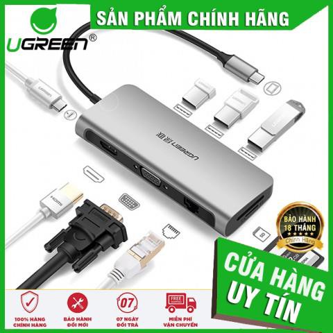 Cáp USB Type C Multifunction 9in1 UGREEN 40873 chính hãng ✔HÀNG CHÍNH HÃNG ✔
