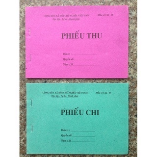 Phiếu thu chi 1 liên/2 liên/3 liên A5 100 tờ