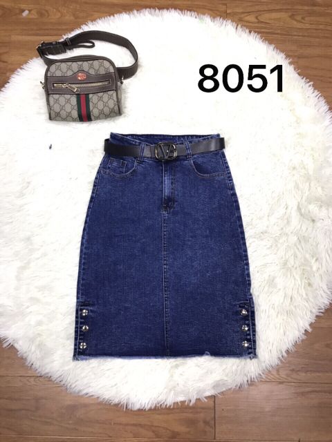 CHÂN VÁY JEAN CHỮ A XẺ TÀ BẤM KHUY ĐỘC LẠ_VÁY CÔNG SỞ ĐẸP | BigBuy360 - bigbuy360.vn