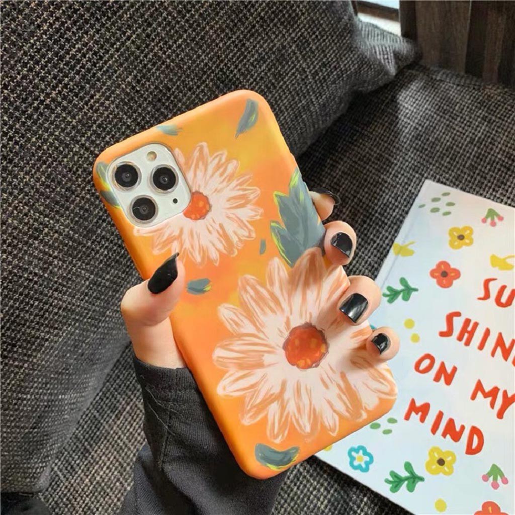 Ốp Lưng Iphone Cao Cấp Full Viền Hoa Cúc Lớn  Dành Cho Tất Cả Dòng Iphone từ 6 đến 11promax | BigBuy360 - bigbuy360.vn