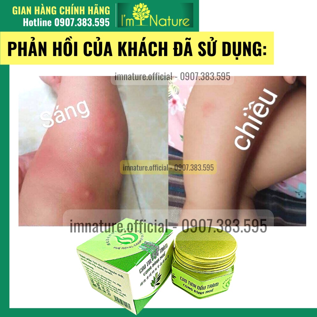 Cao Tràm Đuổi Muỗi - Giảm Sưng Vết Muỗi Đốt Tinh Dầu Tràm Cung Đình Huế 20gr - An Toàn Cho Bé 6 Tháng