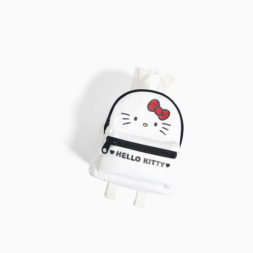 BALO MICKEY TRẮNG HELLO KITTY ZR CHO BÉ ĐI HỌC - ĐI MẪU  GIÁO BL55 EMMIT ( kèm ảnh thật)
