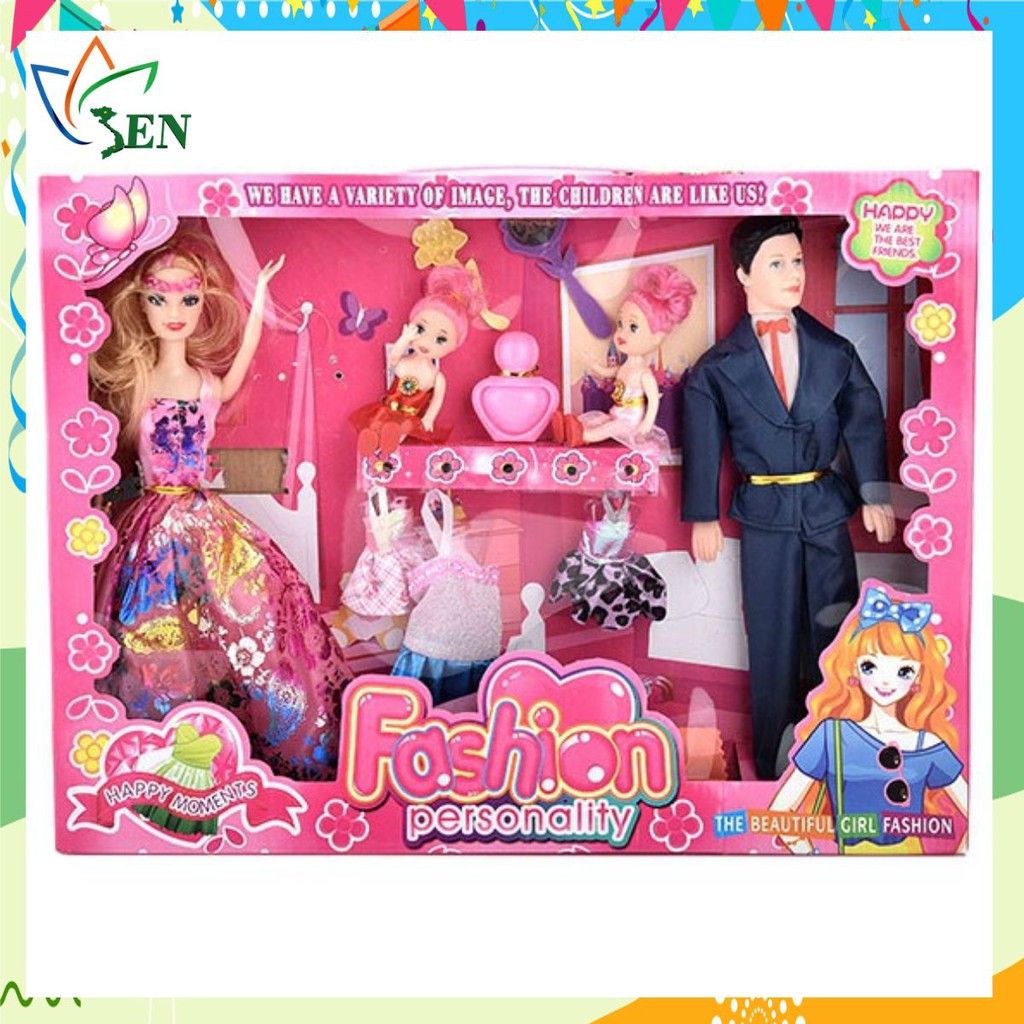 Bộ sưu tập thời trang đại gia đình búp bê Barbie vui nhộn