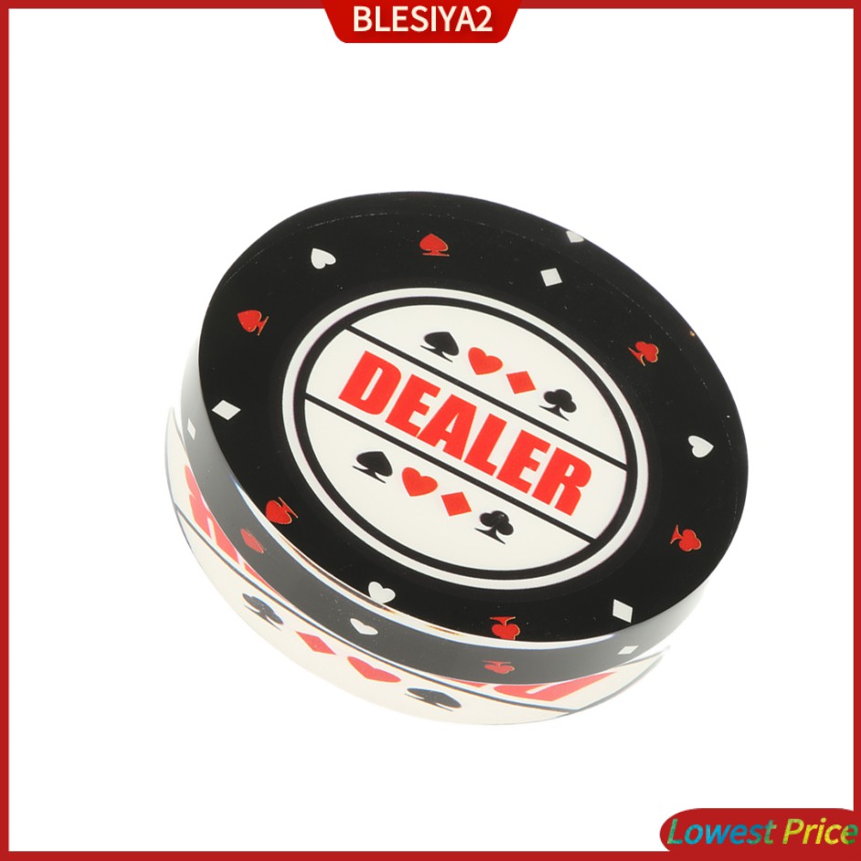 [BLESIYA2] Acrylic Dealer Button Puck for Party Casino Table Game Supplies 8cm Diameter