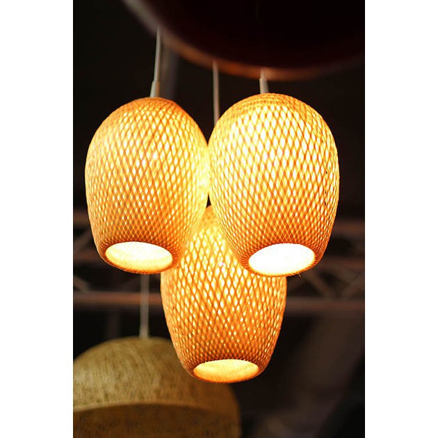 Đèn Lồng Mây Tre 2 Lớp - Đèn Tre Trang Trí
