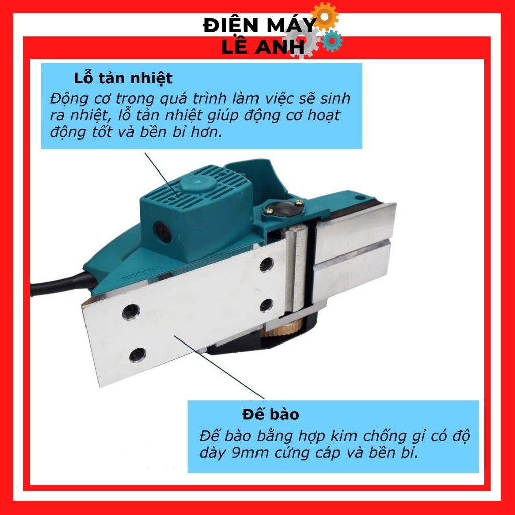 Máy bào gỗ cầm bằng tay Makita N1900B 600W 82mm mini tặng kèm phụ kiện giá rẻ bảo hành 12 tháng