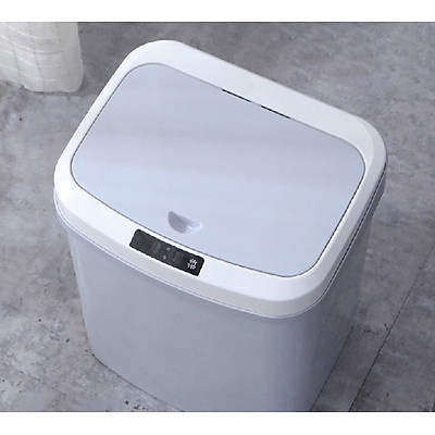 Thùng rác thông minh cảm biến sạc usb 25.3x18.5x30cm, cảm biến tự mở khi che phía trên ~30cm