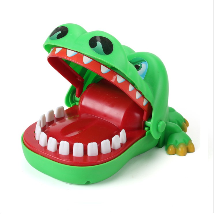 Cá sấu cắn tay, khám răng cá sấu crocodile dentist - Đồ chơi giải trí - troll