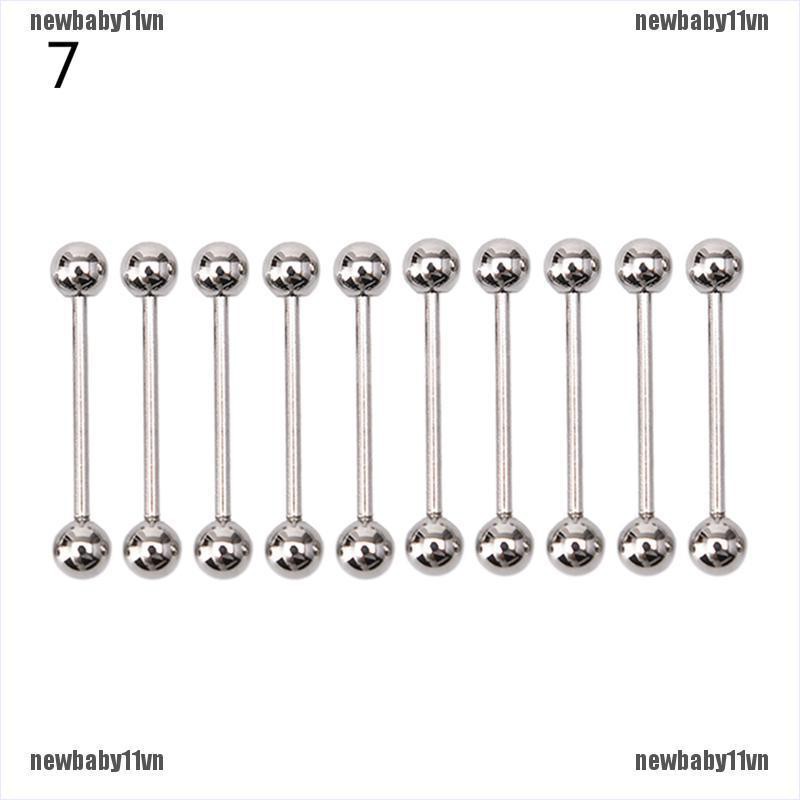 Bộ 10 Khuyên Cơ Thể BằNg ThéP Không Gỉ