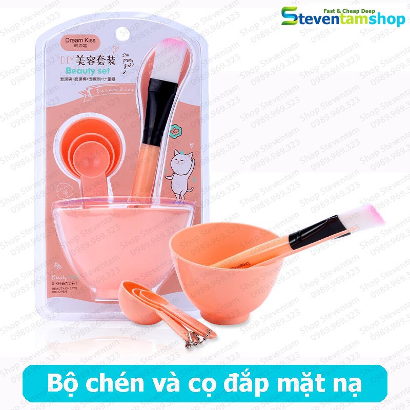 Bộ chén cọ đắp mặt nạ 6 món