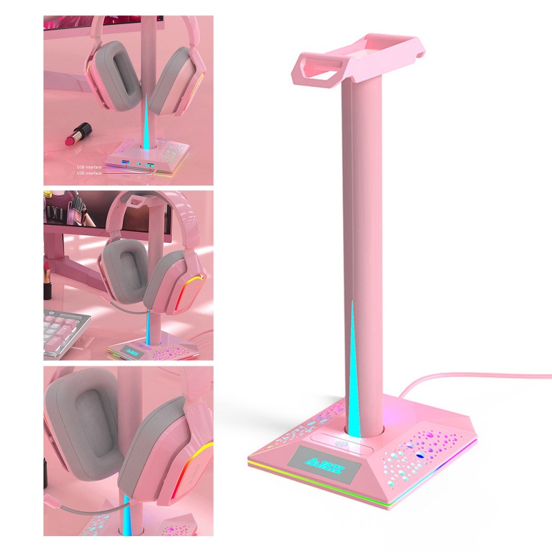 Giá Đỡ Tai Nghe Treo Tai Nghe zzz Màu Hồng Dạ Quang Thông Dụng