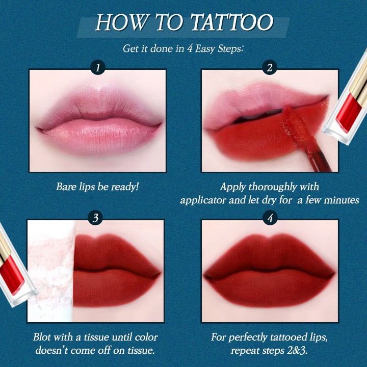 FORENCOS Lip Tattoo Clair Velvet Tint French Red Collection 4g | BigBuy360 - bigbuy360.vn