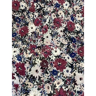 Vải voan Chiffon hoa đều may áo kiểu, váy, đầm suông, áo dài MS1226
