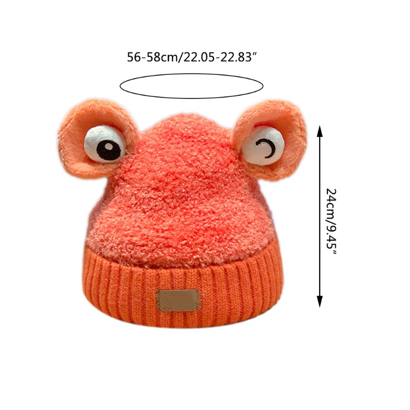 Mũ Len Dệt Kim Đính Tai Ếch Dễ Thương Bảo Vệ Tai Chống Gió Unis