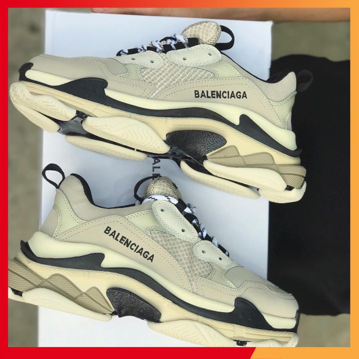 Giày Sneaker Nam Nữ Balenciaga Triple S Xám 👟 FREE SHIP, BAO ĐỔI SIZE 👟 Giày Thể Thao Cao Cấp