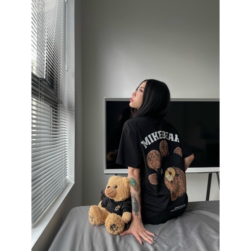 Áo thun tay lỡ MIKEBEAR form rộng tay lỡ Unisex, áo phông Mikenco nam nữ phong cách Ulzzang GTM