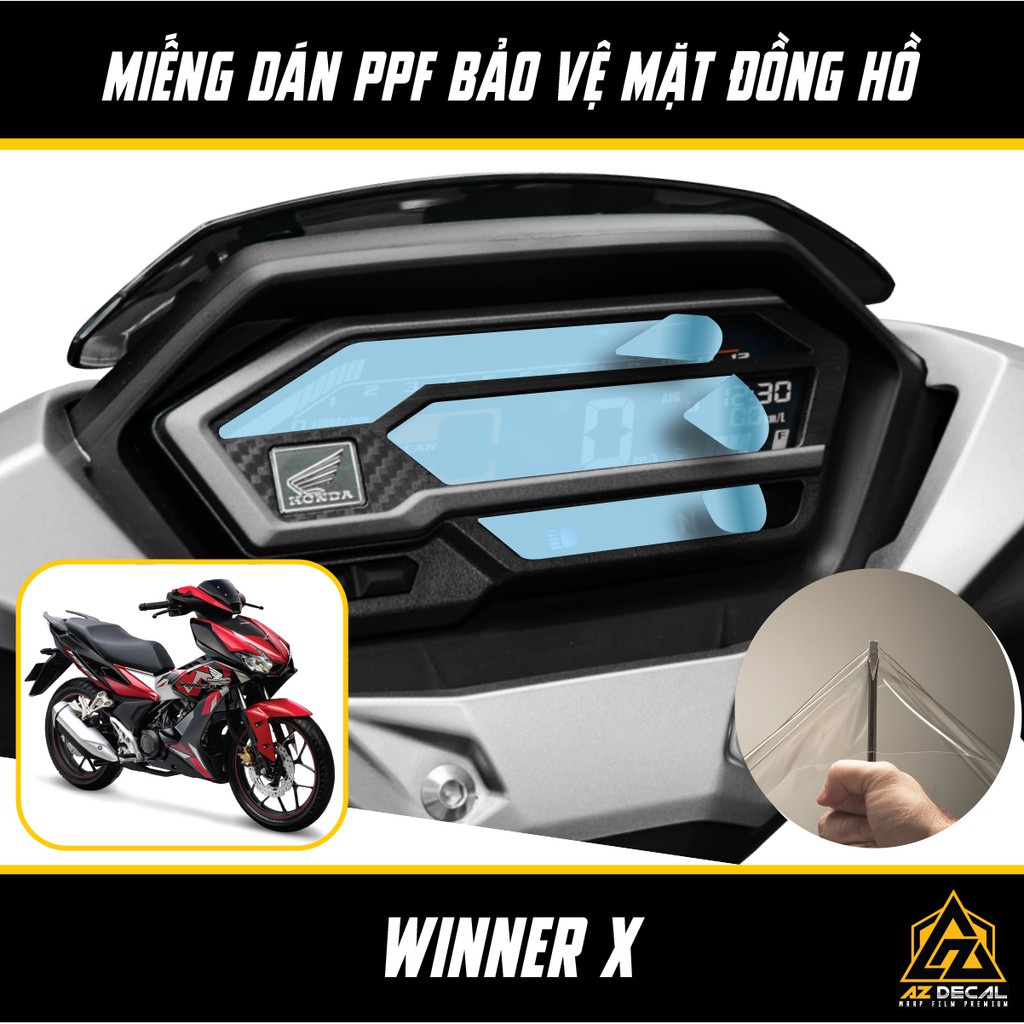 Miếng Dán PPF Bảo Vệ Mặt Đồng Hồ Xe Winner X - Kèm Đẩy Đủ Dụng Cụ, Dễ