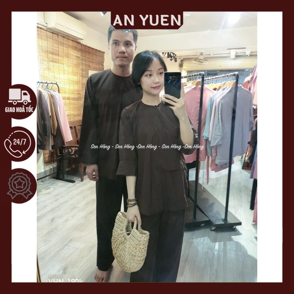 Quần áo đi chùa nam nữ # bộ phật tử big size # áo lam vạc hò truyền thống
