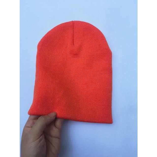 Mũ Len Beanie Trơn Dáng Ngắn 21cm :):););){ Bán Sỉ }