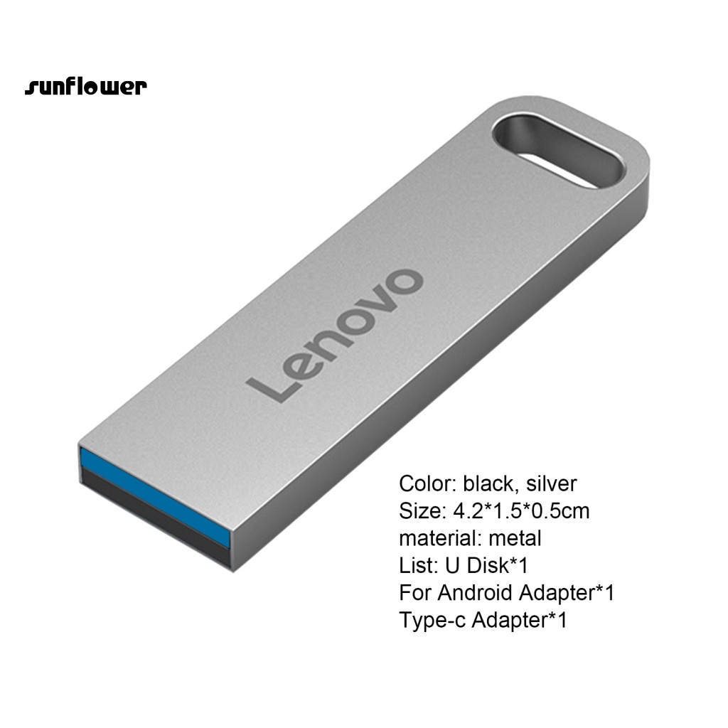 USB LENOVO Sunflower dung lượng lưu trữ lớn 512GB/ 1TB/ 2TB tiện lợi
