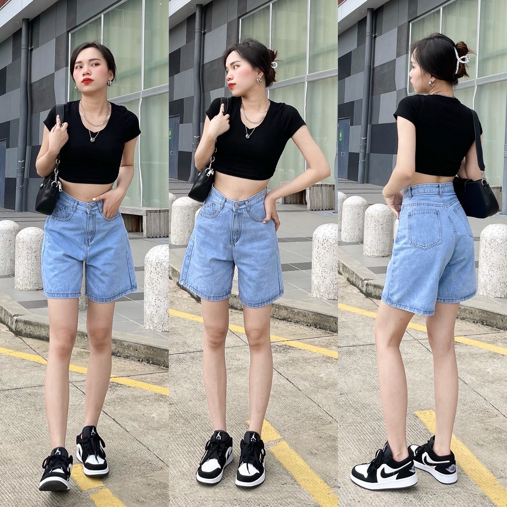 (Hot Trend) QUẦN JEANS NỮ LỬNG TRƠN LƯNG CAO DỄ PHỐI ĐỒ MK70