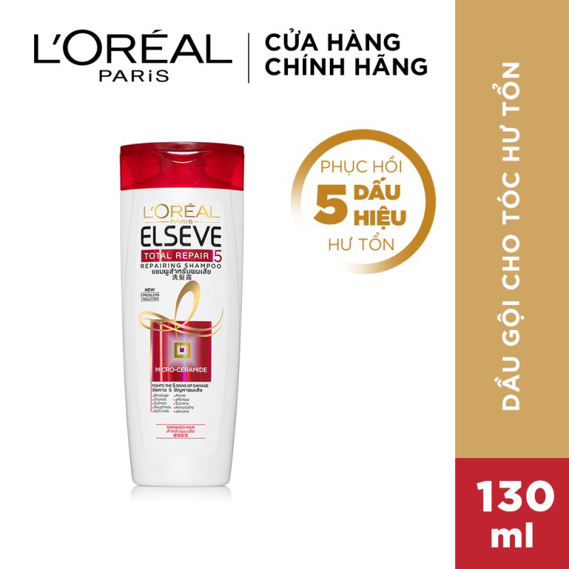 Dầu Gội L'Oréal Hỗ Trợ Phục Hồi Tóc Hư Tổn, Giúp Tóc Suôn Mượt L'Oreal Elseve 130ml