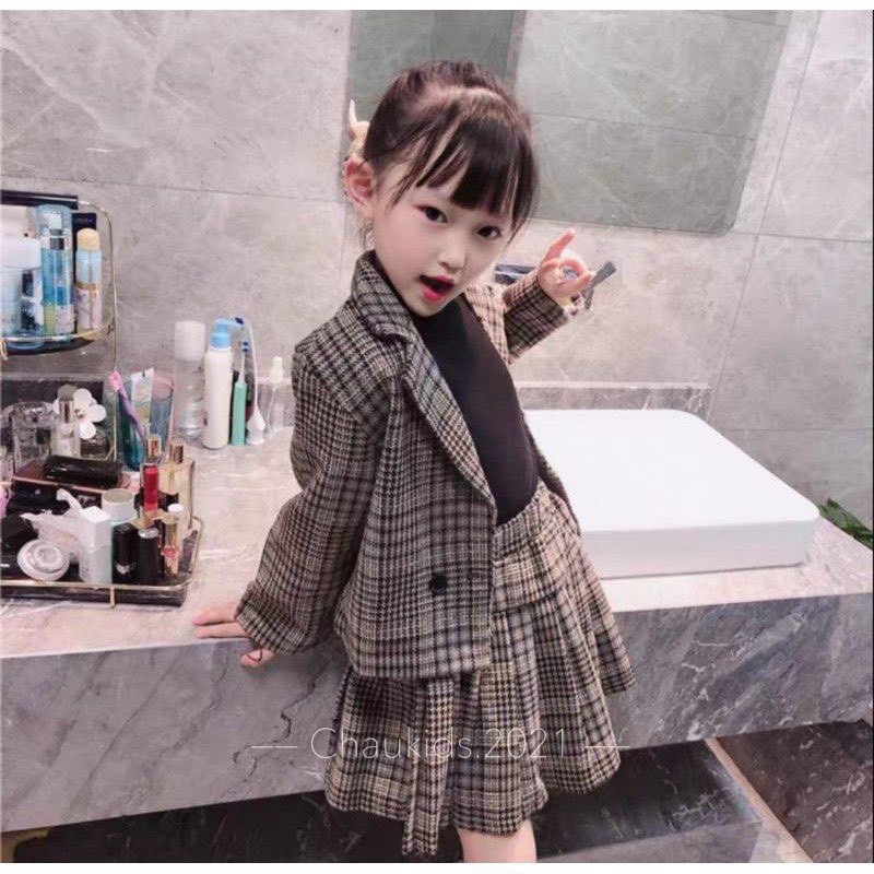 Bộ quần áo vest cho bé trai và bé gái - Đồ bộ quần áo dài tay cho bé QATE812 QATE813