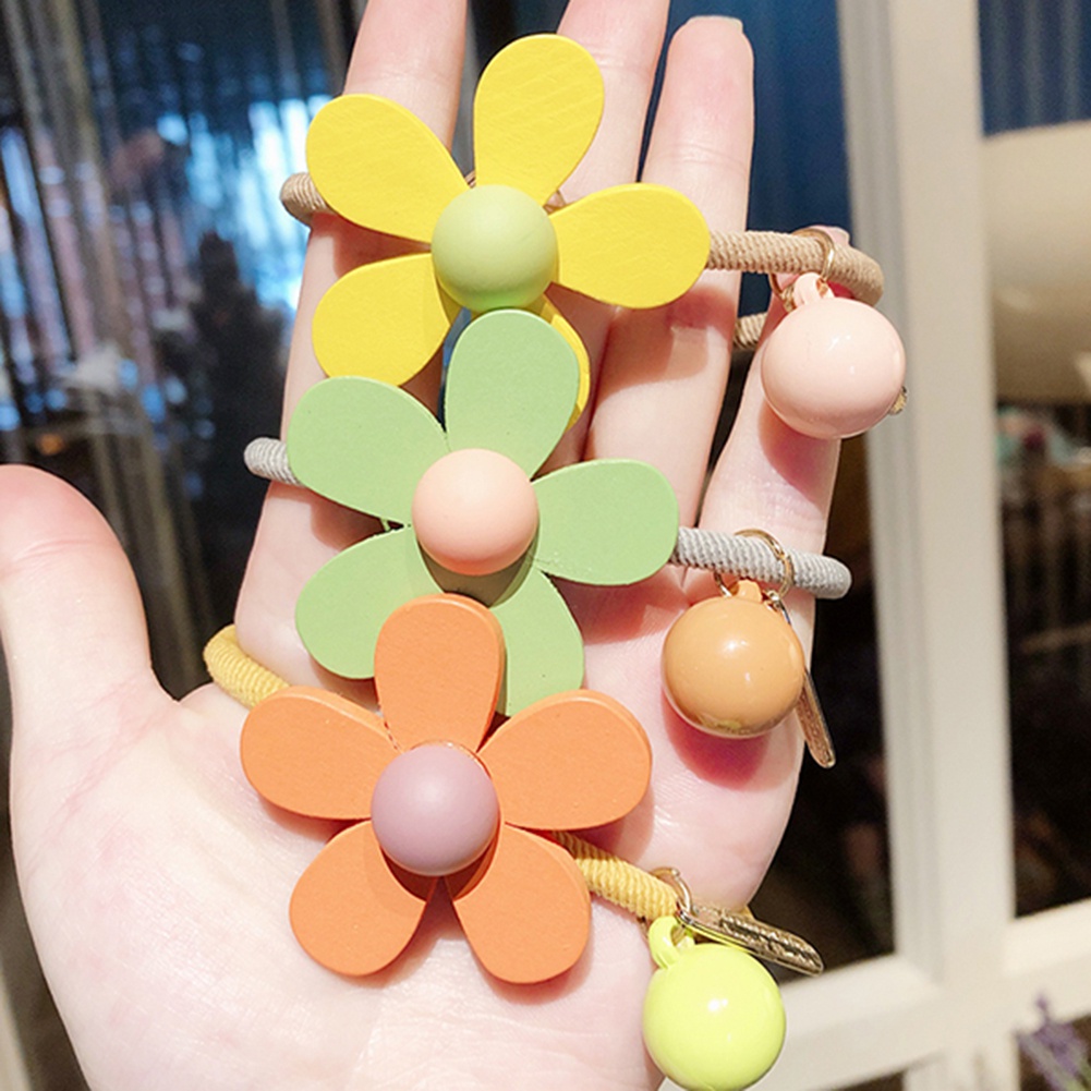 Dây Buộc Tóc Đính Hoa Xinh Xắn Cho Nữ