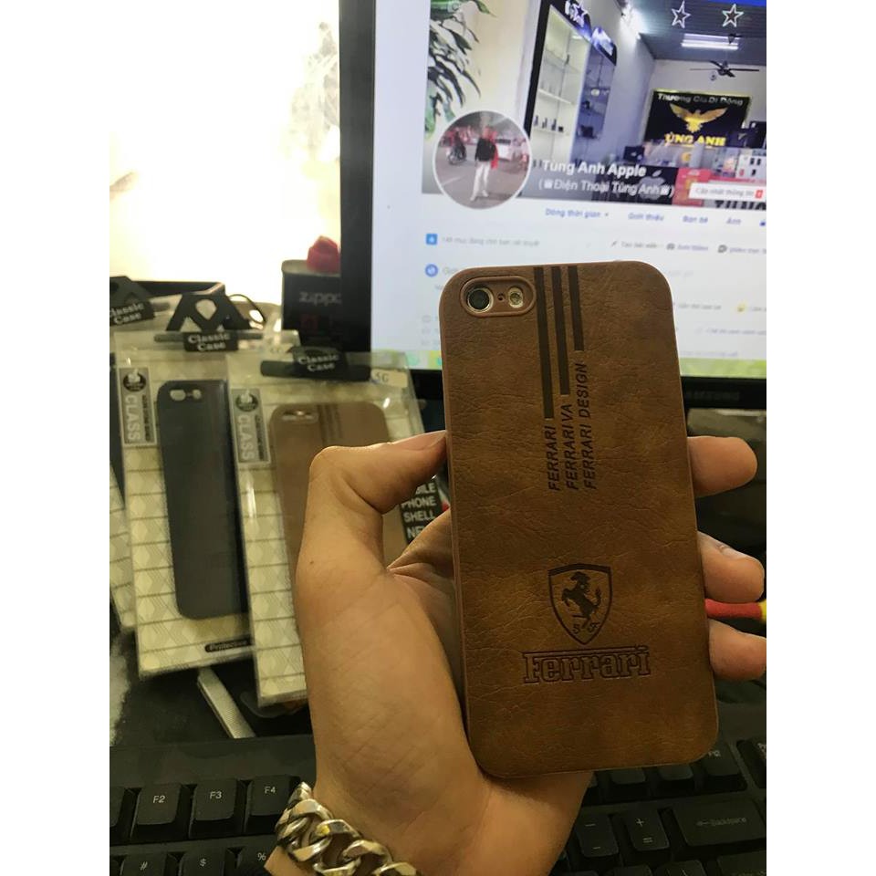 Ốp iphone 5 / 5S Giả Da Ferrari - Cao Cấp - Sang Trọng - Thời Thượng