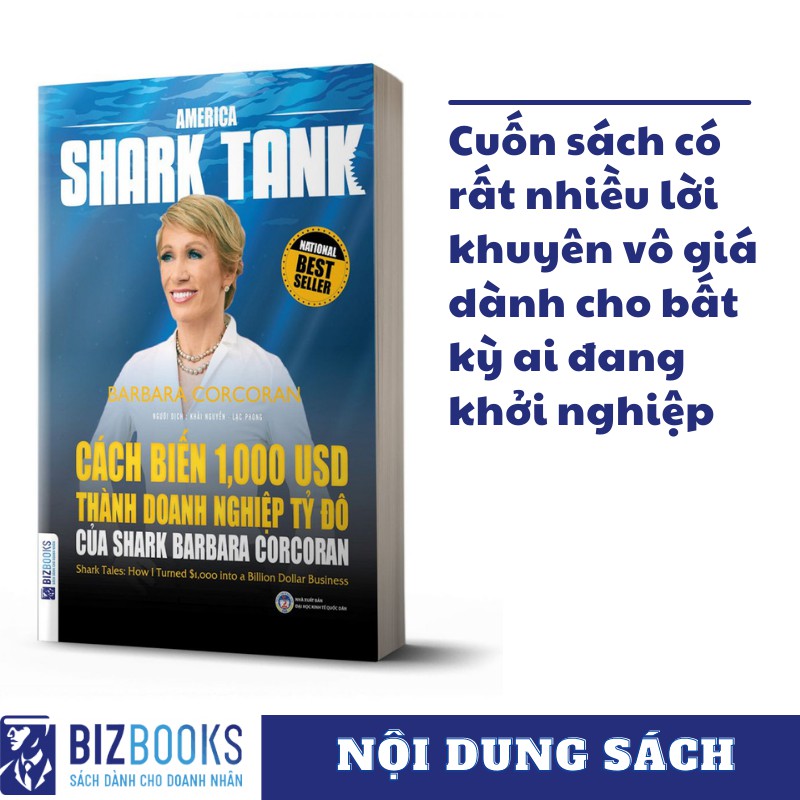 BIZBOOKS - Sách - America Shark Tank: Cách Biến 1.000 USD Thành Doanh Nghiệp Tỷ Đô Của Shark Barbara Corcoran