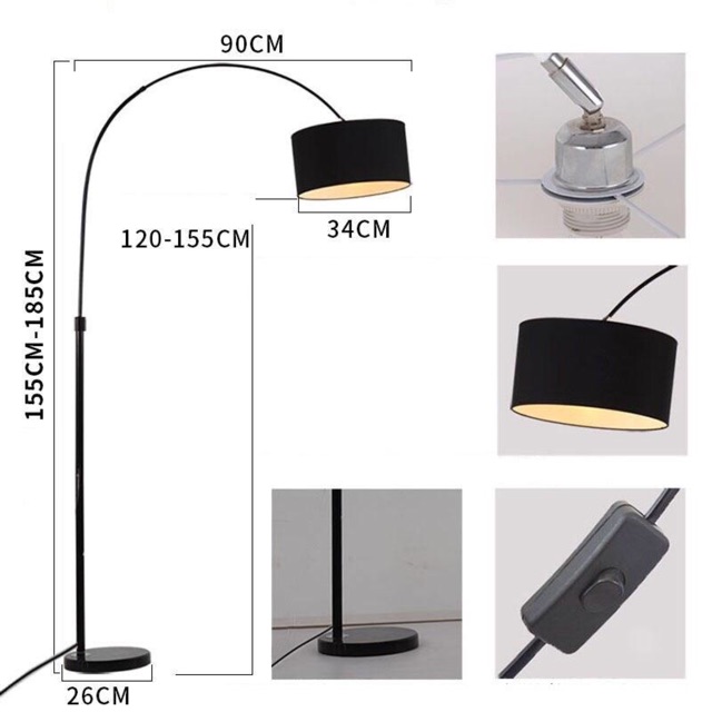 Đèn cây đứng trang trí phòng khách- Đèn cây đứng phòng ngủ B136