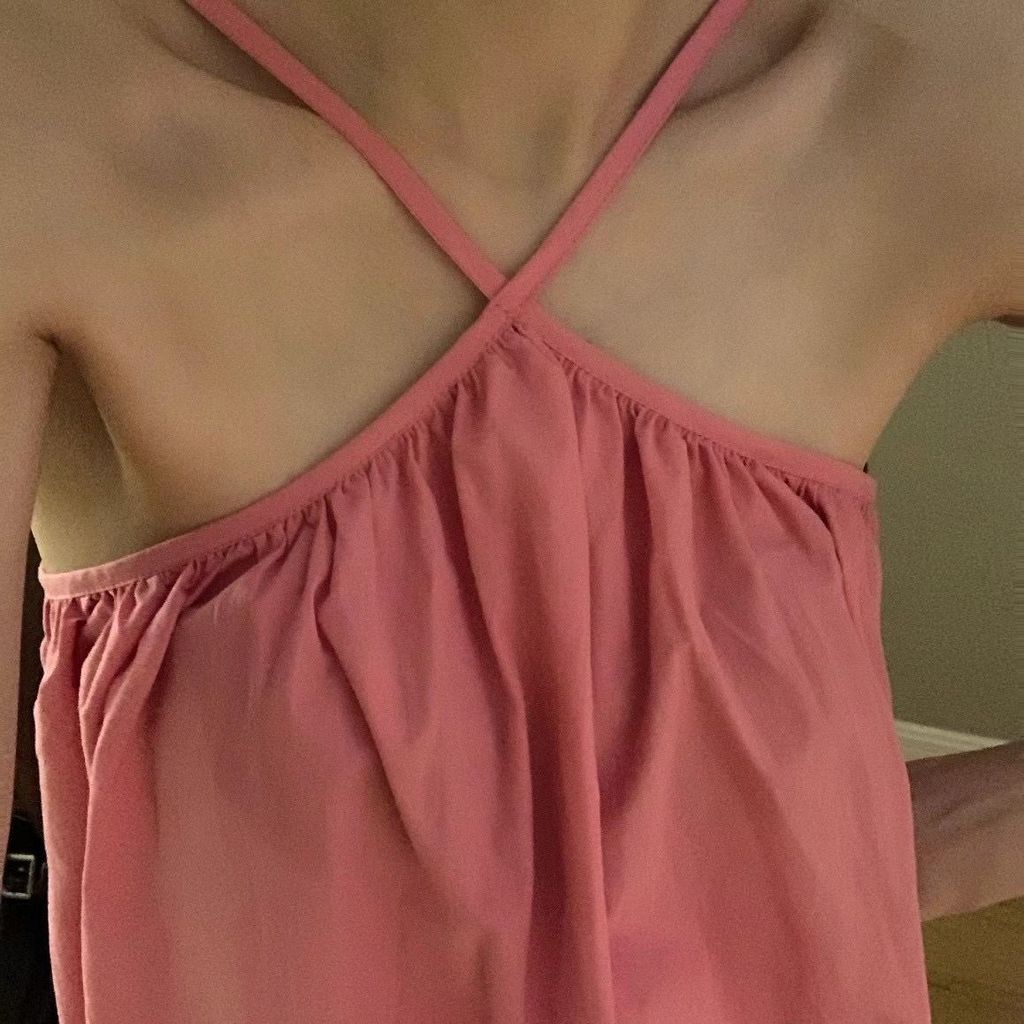 Đầm cotton hai dây hở lưng cho bé gái
