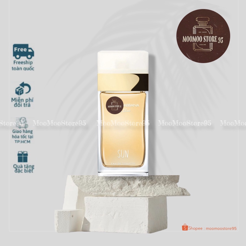 -𝐌𝐨𝐨𝐌𝐨𝐨- 𝐃𝐨𝐥𝐜𝐞 &amp; 𝐆𝐚𝐛𝐛𝐚𝐧𝐚 Light Blue Sun pour Femme | Nước hoa nữ | Tươi mát, Trẻ trung, Tự tin