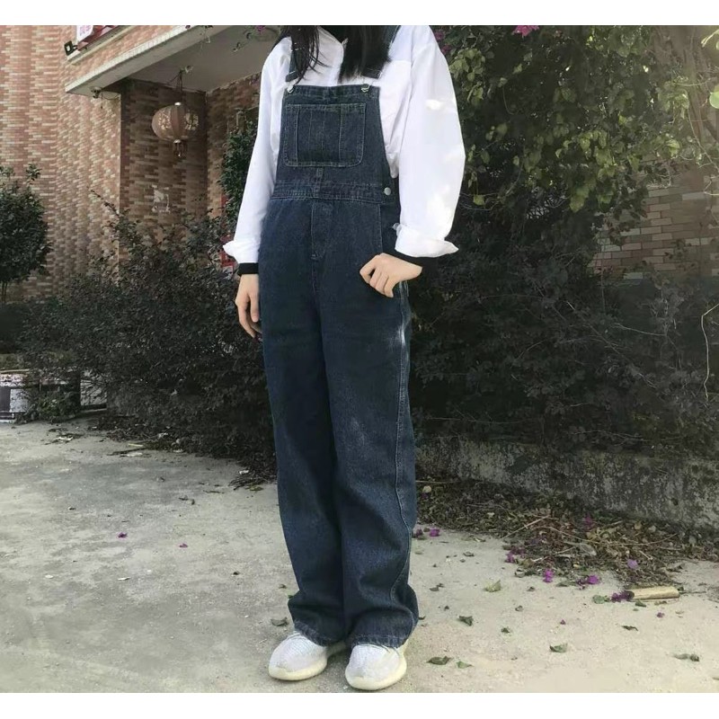 Quần Yếm Jean hai màu dáng Oversized Ulzzang (ảnh thật) | BigBuy360 - bigbuy360.vn