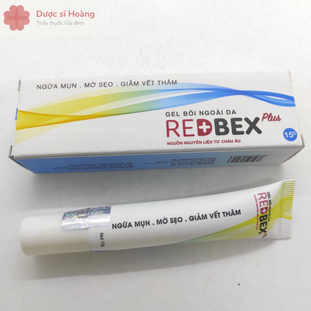 Gel Bôi Ngoài Da REDBEX Plus - Ngừa Mụn, Mờ Sẹo, Giảm Vết Thâm