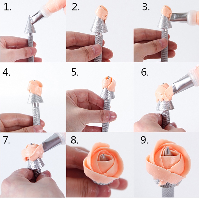 Giá Đỡ Hỗ Trợ Bắt Bông Kem Trang Trí Bánh Bằng Thép Không Gỉ