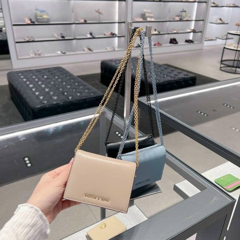 Ví gập CNK kèm dây đeo chéo