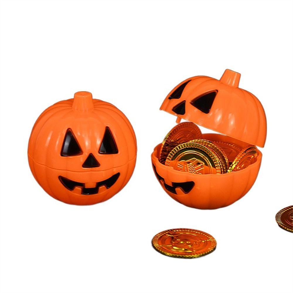 Bộ 3 / 6 Giá Đỡ Kẹo / Đồ Ăn Vặt Hình Quả Bí Ngô Dùng Trang Trí Tiệc Halloween