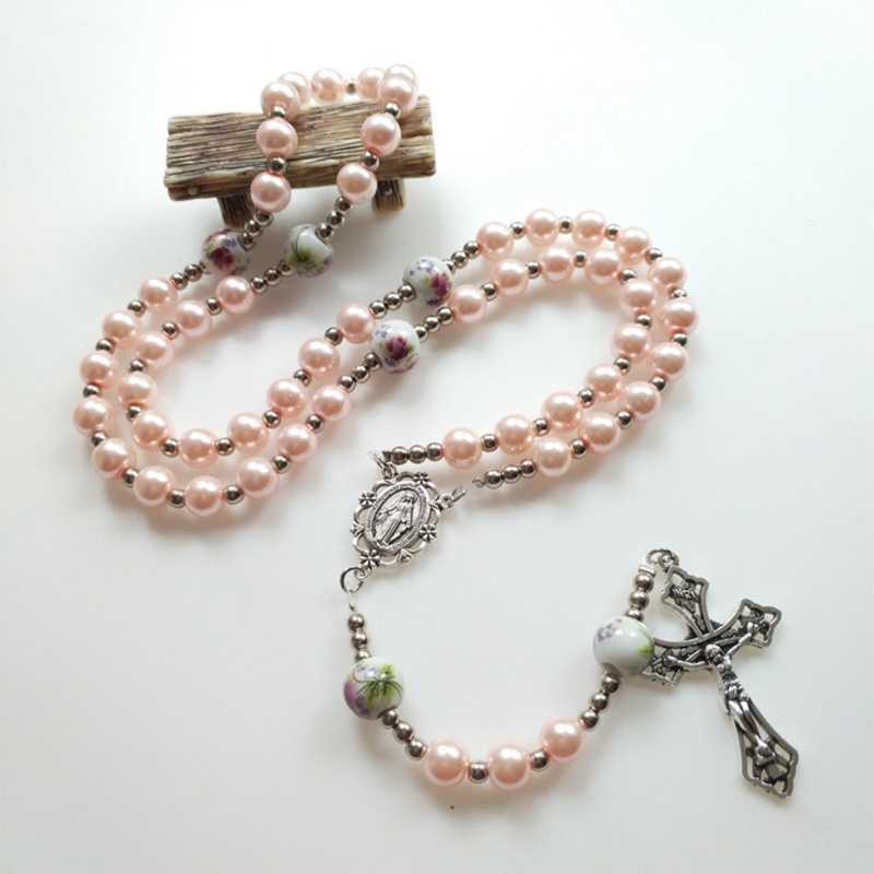 Vòng cổ Mặt Đá Rosary Phong Cách Vintage Charms